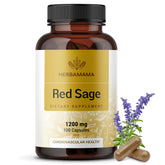 HERBAMAMA Dan Shen Red Sage Capsules 60 Count front view