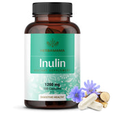 HERBAMAMA Inulin Capsules bottle front view with 120 capsules