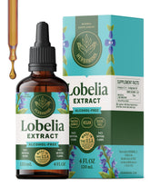 HERBAMAMA Lobelia Tincture front view with dropper