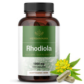 HERBAMAMA Rhodiola Rosea Capsules 1000mg bottle front view