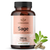 HERBAMAMA Sage Capsules front view with packaging