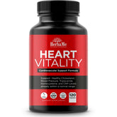 HerbaMe Heart Vitality supplement front view with label