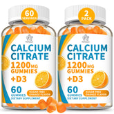 Herbance Calcium Citrate Gummies 1200mg front view with orange flavour