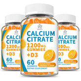 Herbance Calcium Citrate Gummies 1200mg orange flavour front view