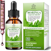 Herbance Moringa Liquid Drops 99g front view with packaging