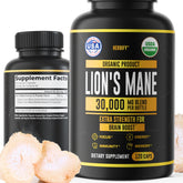 HERBIFY Lion's Mane Mushroom Capsules bottle front view