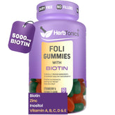 Herbtonics Biotin Gummies front view with packaging