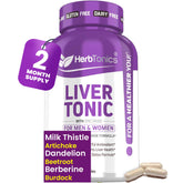 Herbtonics Milk Thistle 20-in-1 Liver Support Supplement bottle front view