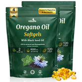 HIIHONE Oregano Oil Softgels front view with packaging