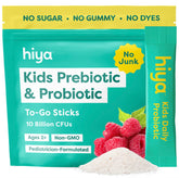 HIYA Kids Probiotic Sticks packaging front view
