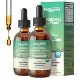 HOLLEGEND L-Lysine Liquid Drops front view with packaging