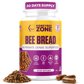 HONEYBEEZONE Bee Bread Capsules front view with packaging