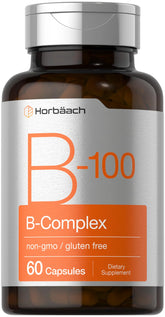 Horbäach B-100 Complex Vitamin B Supplement front view
