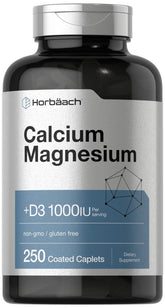Horbäach Calcium Magnesium Vitamin D3 Coated Caplets front view