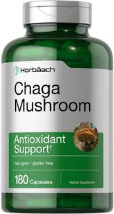 Horbäach Chaga Mushroom Capsules 600mg front view
