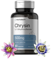 Horbäach Chrysin 500mg Passion Flower capsules front view