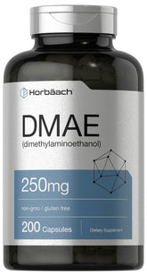 Horbäach DMAE Capsules 250mg front view of packaging