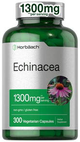 Horbäach Echinacea Purpurea 130mg vegetarian capsules front view