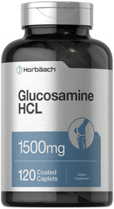 Horbäach Glucosamine HCL 1500mg coated caplets front view