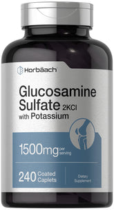 Horbäach Glucosamine Sulfate 2KCI 1500mg supplement front view