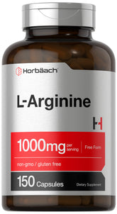 Horbäach L-Arginine 1000mg supplement front view