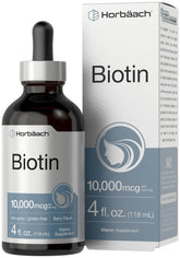 Horbäach Liquid Biotin 10,000 mcg drops front view