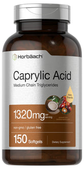 Horbäach MCT Oil 1320mg Caprylic Acid softgels front view