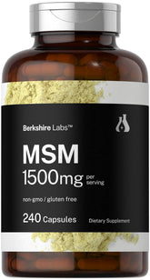 Horbäach MSM 1500mg capsules front view with packaging