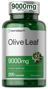 Horbäach Olive Leaf Extract 150mg Oleuropein supplement front view
