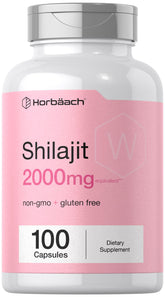 Horbäach Shilajit Capsules front view with 60 count