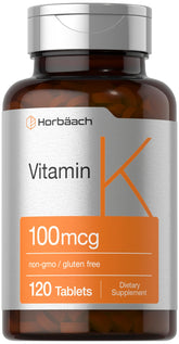 Horbäach Vitamin K1 Tablets 100 mcg front view packaging