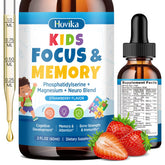 Hovika Focus Vitamins for Kids strawberry liquid drops front view