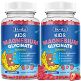 Hovika Kids Magnesium Glycinate Gummies 2 Pack front view with strawberry flavour