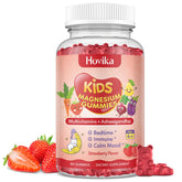 Hovika Kids Magnesium Gummies 215g front view with strawberry flavour