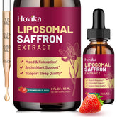 Hovika Liposomal Saffron Liquid Supplement front view with dropper