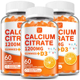 Hudetex Calcium Gummies 1200mg front view with peach flavour