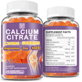 Hudetex Calcium Magnesium Zinc Gummies front view with packaging