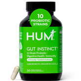HUM Gut Instinct Probiotic Capsules 30 count front view