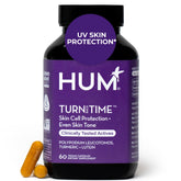 HUM Turn Back Time supplement front view with turmeric and green tea extracts