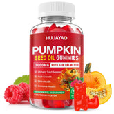 HUUAYAO Pumpkin Seed Oil Gummies front view with raspberry flavour