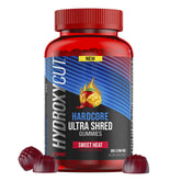 Hydroxycut Hardcore Ultra Shred Gummies front view with packaging