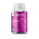 Hyland's Organic Elderberry Plus Gummies front view with packaging