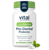 Hyperbiotics Oral Probiotics Mint Chewable Tablets front view