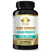 ILAJA Spore Based Probiotic Capsules front view with bottle label