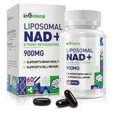 inGreens NAD+ Resveratrol 900mg softgels front view