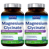 Innate Vitality Magnesium Glycinate 500mg supplement front view