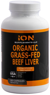 Ion Supplements Beef Liver Extract Capsules front view