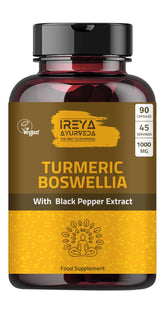 Ireya Ayurveda Boswellia Extract Capsules with Turmeric front view