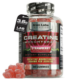 Iron Labs Nutrition Creatine Monohydrate Gummies 90 count tub front view