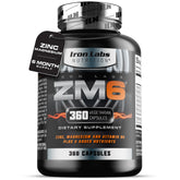 Iron Labs Nutrition Zinc Magnesium Aspartate 360 capsules front view